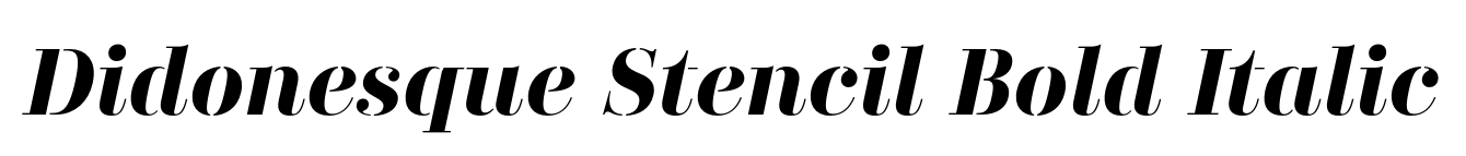 Didonesque Stencil Bold Italic image